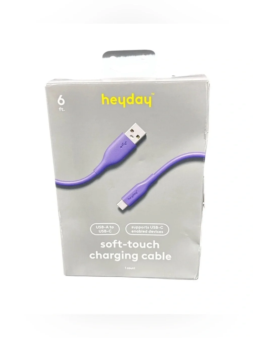 heyday Purple Wired Headphones with Matching Cable and Wall Charger